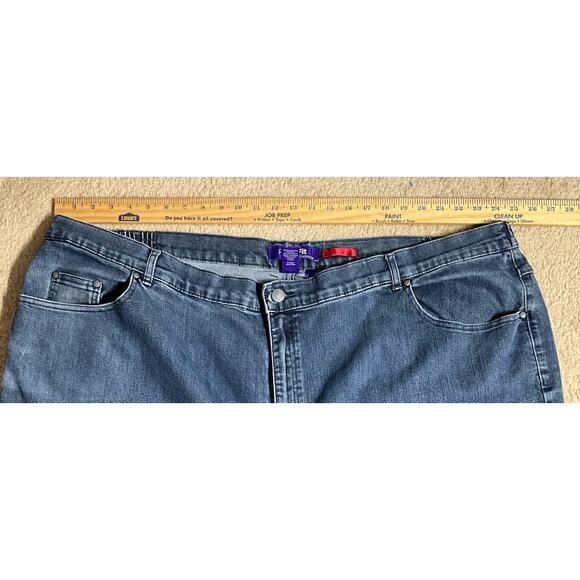 Catherines Right Fit Women's Pants Jeans Stretch 30WP Button up w/Elastic Sides - Picture 6 of 7